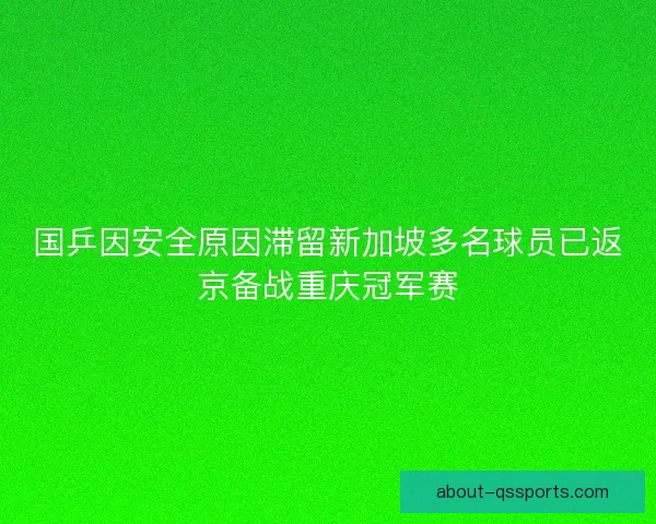 国乒因安全原因滞留新加坡多名球员已返京备战重庆冠军赛 国乒因安全原因滞留新加坡多名球员已返京备战重庆冠军赛